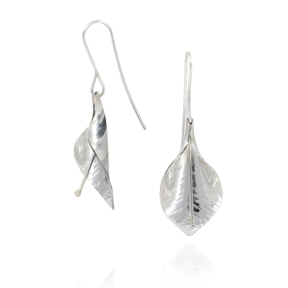 white silver peace lily Peace Lily Dangles in Sterling Silver