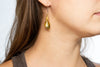 Calla Lily Dangle Earrings in Brass