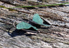 Mini Green Copper Luna Moth Flourish Earrings