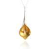Peace Lily Pendant in Gold & Silver