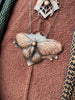 Copper Cecropia Moth Pendant