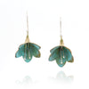 Azalea Dangles with Double Stamen in Green Brass