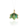 Azalea Pendant in Green Brass