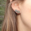 Black Swallowtail Butterfly Wing Stud Earrings