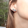 Cecropia Moth Wing Stud Earrings