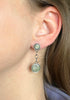 Luna Moth Chain Dangle Earrings
