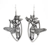 Clearwing Hummingbird Moth Dangle Earrings