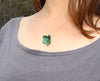 Azalea Pendant in Darkened Green Copper