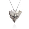 Silver Deaths Head Moth Pendant