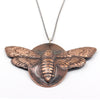 Copper Deathshead Moth Pendant - Large Oval