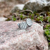 Monarch Butterfly Wing Stud Earrings
