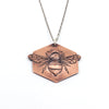 Copper Honeybee Pendant