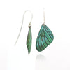 Green Copper Luna Moth Top Wing Earrings