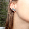 Luna Moth Wing Stud Earrings