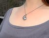 Luna Moth Wing Shell Swirl Necklace