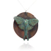 Green Copper Luna Moth Pendant