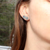 Monarch Butterfly Wing Stud Earrings