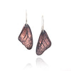 Monarch Butterfly Wing Copper Dangle Earrings