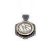 Monarch Wing Circle Hexagon Necklace