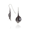 Peace Lily Dangles in Oxidized Sterling Silver