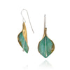 Peace Lily Dangles in Green Brass