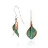 Peace Lily Dangles in Green Copper