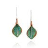 Peace Lily Dangles in Green Copper