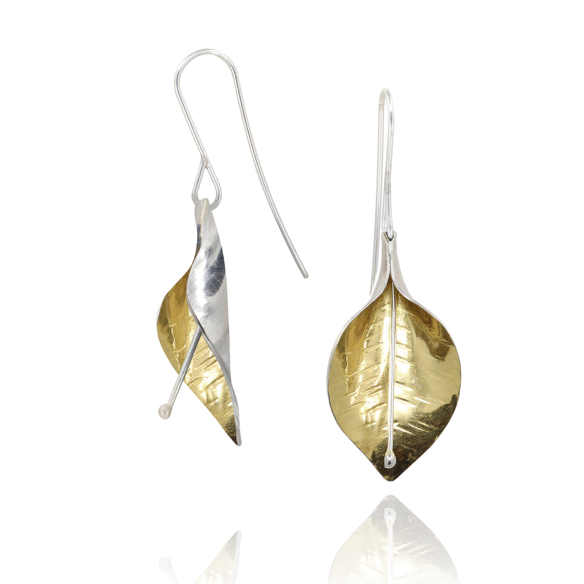 gold peace lily Peace Lily Dangle Earrings