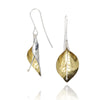 Peace Lily Dangle Earrings - Gold & Silver