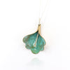 Weigela Pendant in Green Brass