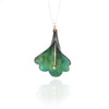 Weigela Pendant in Darkened Green Copper