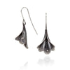 Weigela Dangle Earrings in Oxidized Sterling Silver