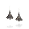 Weigela Dangle Earrings in Oxidized Sterling Silver