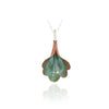 Weigela Pendant in Green Copper