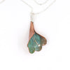 Weigela Pendant in Green Copper