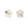 18K and Sterling Silver Wild Strawberry Flower Stud Earrings