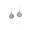 Monarch Wing Closeup Gold Rim Dangle Earrings
