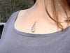 Tiger Swallowtail Wing Circle Teardrop Necklace