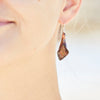 Calla Lily Dangle Earrings in Copper