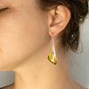 Peace Lily Dangle Earrings - Gold & Silver
