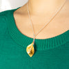 Peace Lily Pendant - Gold & Silver