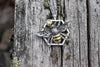 Honeybee & 18k Honeycomb Pendant