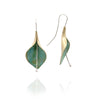 Peace Lily Dangles in Green Brass