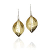 Peace Lily Dangle Earrings - Gold & Silver