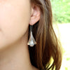 Weigela Dangle Earrings in sterling silver